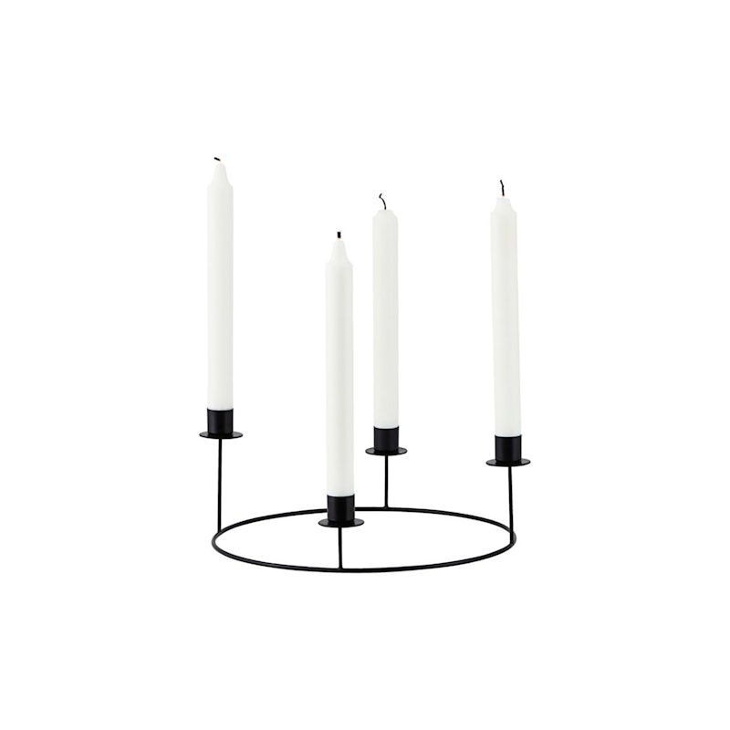 Ring Candle Stand S, Black