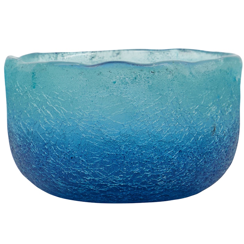 Crackle Waxinelichthouder, Blauw