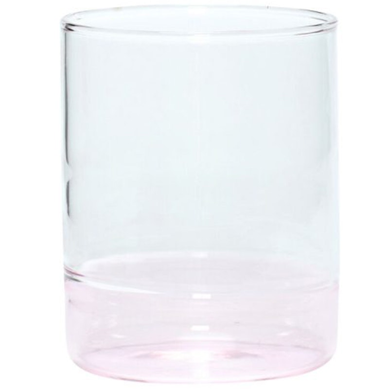 Kiosk Drinkglas, Doorzichtig/Roze