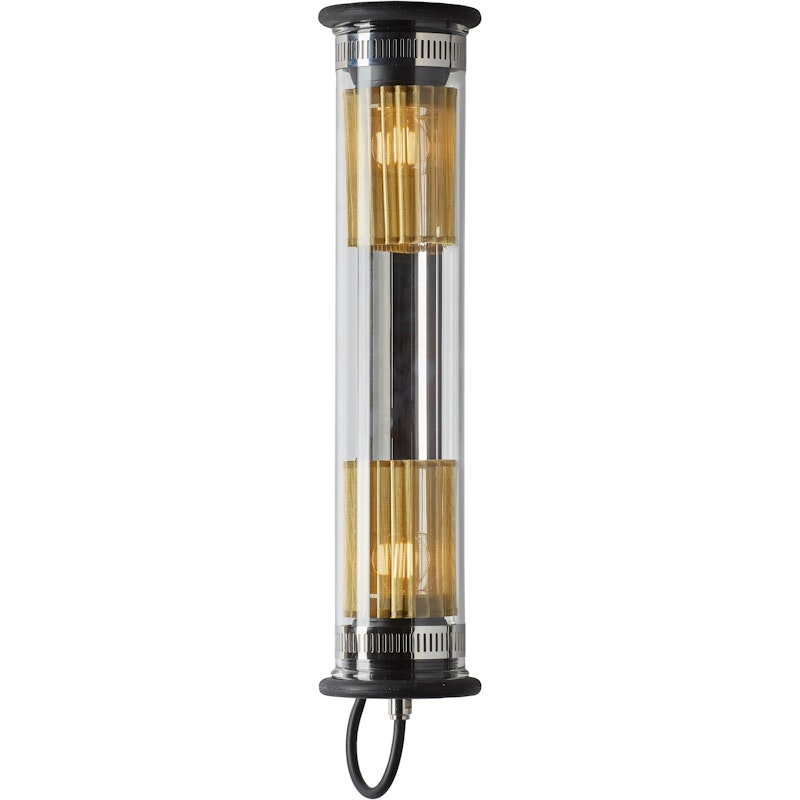 In The Tube 100-500 Wandlamp, Zwart / Zilveren Reflector / Gouden Mesh