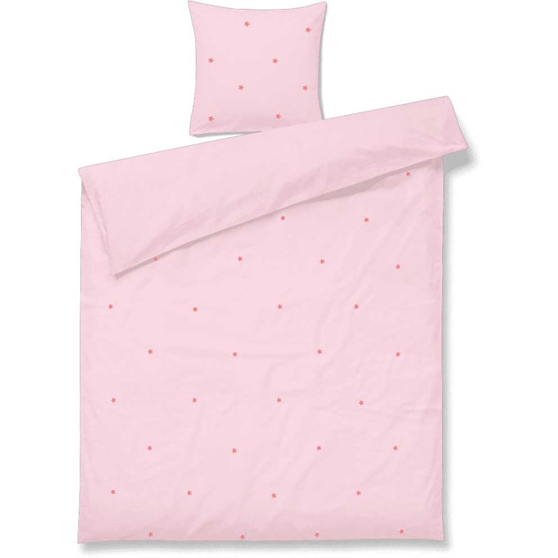 Daisy Dekbedovertrekset 140x220 + 60x63 cm, Roze / Rood
