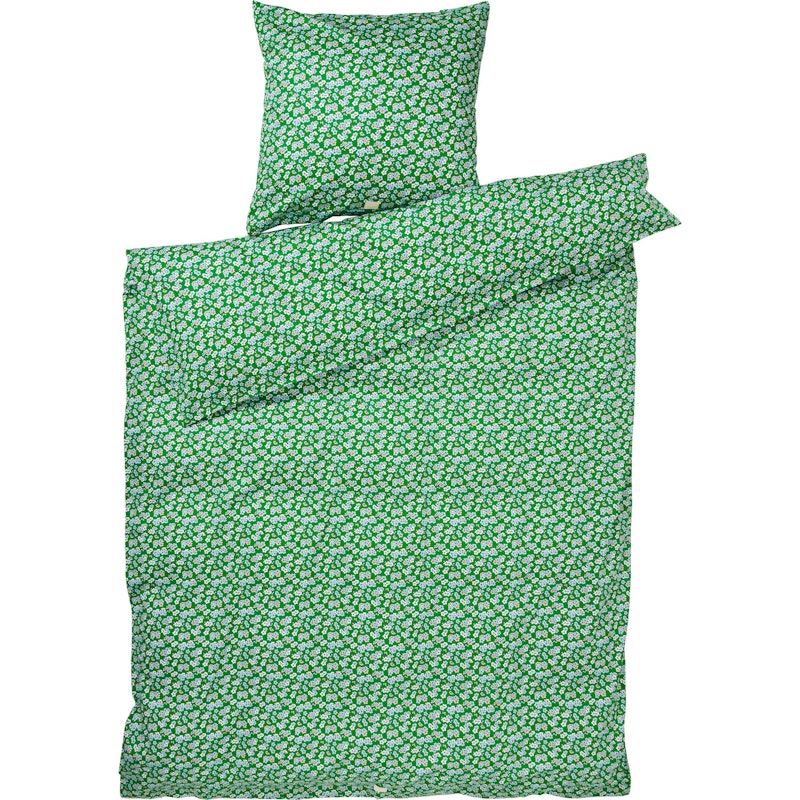 Pleasantly Dekbedovertrekset 140x200 + 60x63 cm, Groen