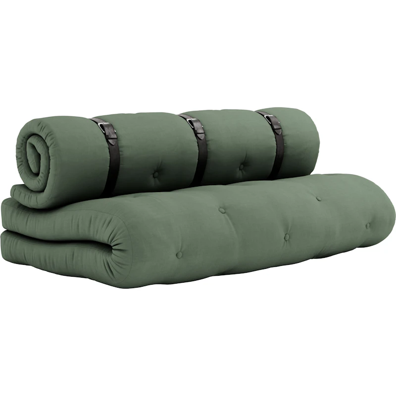 Buckle-Up Bank Met Riem, Olive Green / Bruin