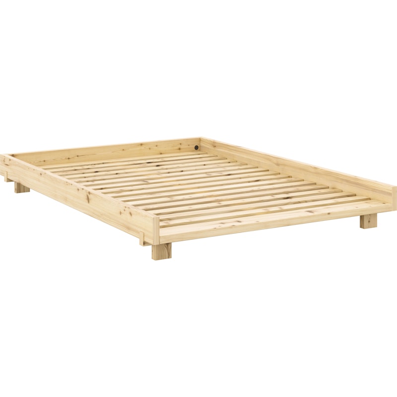 Social Bedframe Blank Gelakt, 140x200 cm