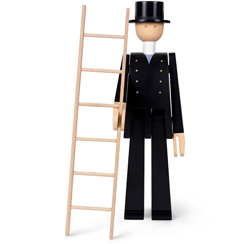 Chimney Sweeper Houten Beeldje, Zwart