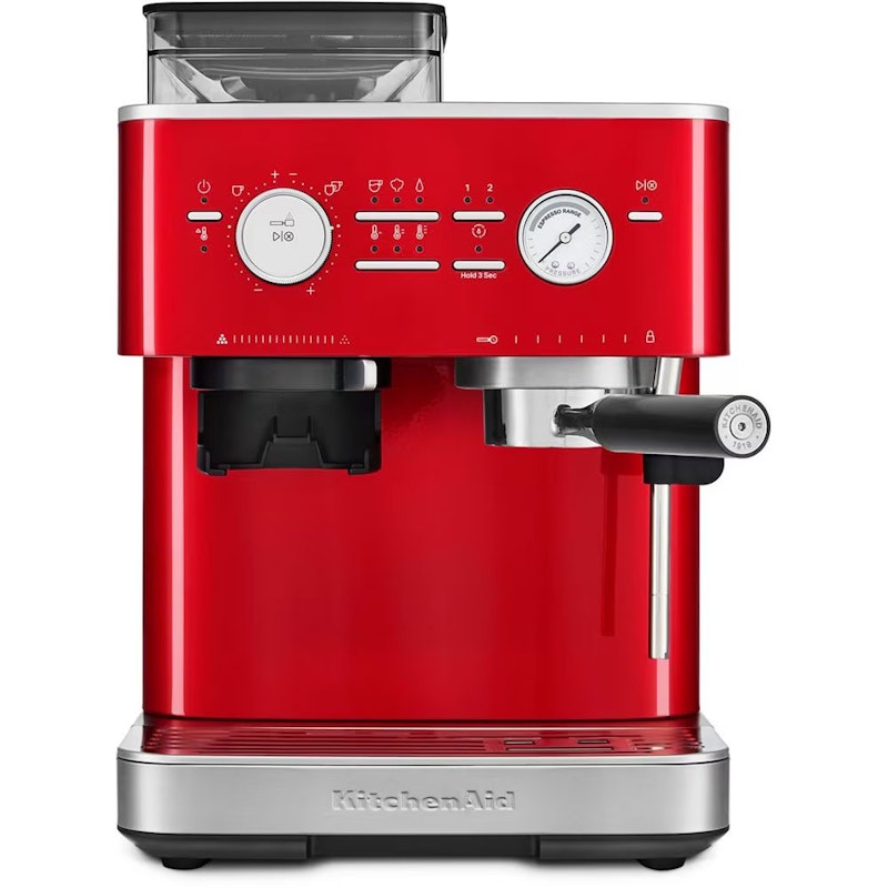 5KES6551ECA Halfautomatisch Espressomachine Met Koffiemolen, Red Metallic