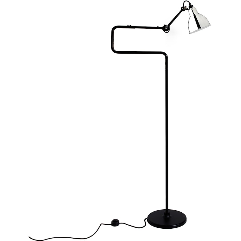 La Lampe Gras N°411 Vloerlamp, Zwart / Chroom