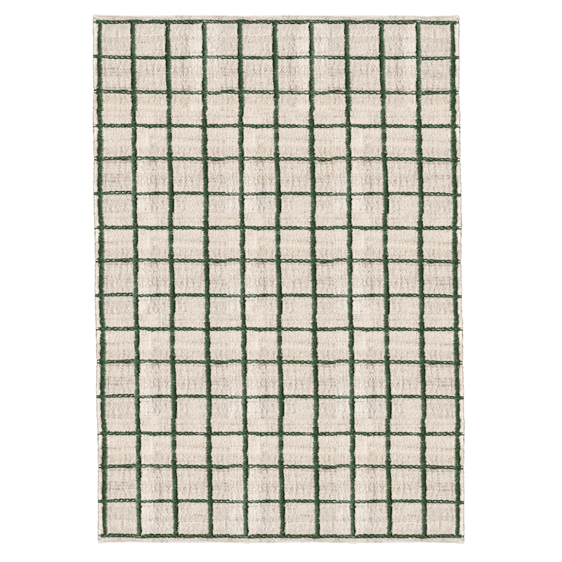 Strata Jute Vloerkleed 200x300 cm, Groen