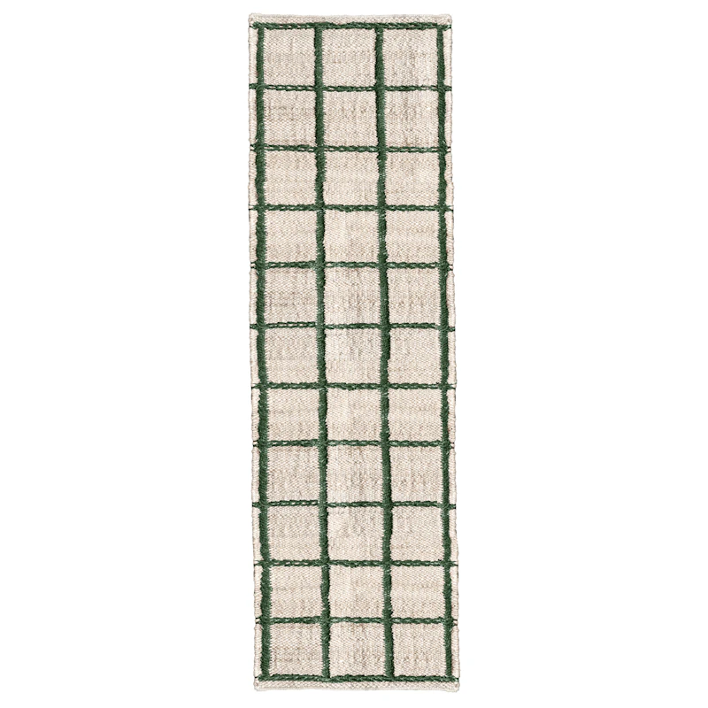 Strata Jute Vloerkleed 75x240 cm, Groen