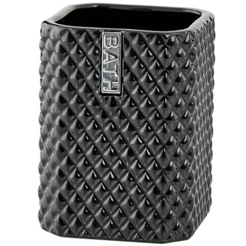 Marion Toothbrush Holder, Black/Silver