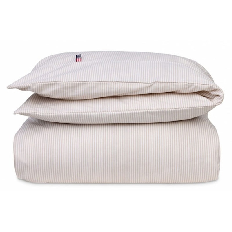 Baby Pin Point Dekbedovertrek 100x130 cm, Beige / Wit