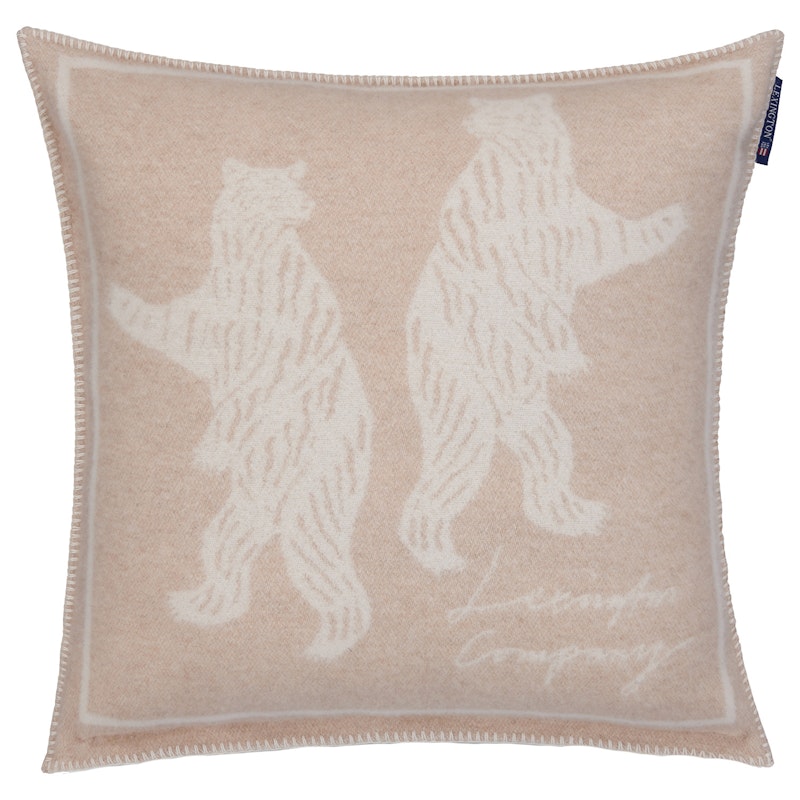 Bears Jacquard Kussenhoes 50x50 cm, Beige