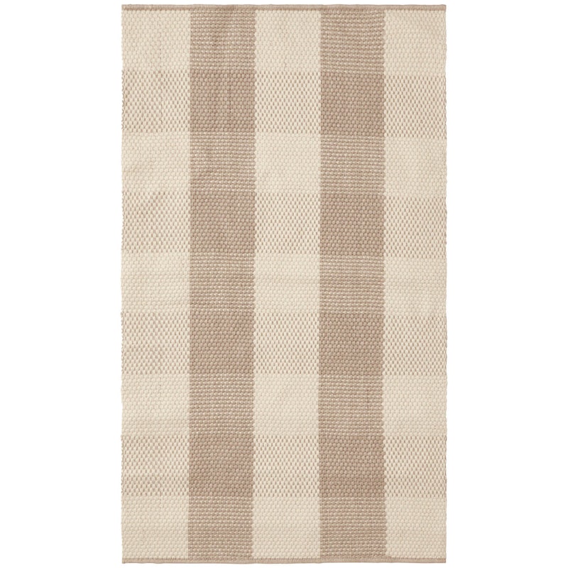 Checked Jute Vloerkleed 170x240 cm, Beige/Naturel