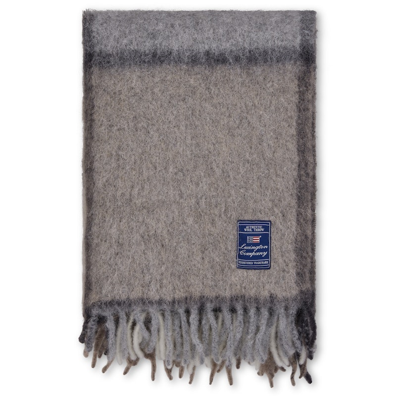 Plaid 130x170 cm, Grijs/Beige