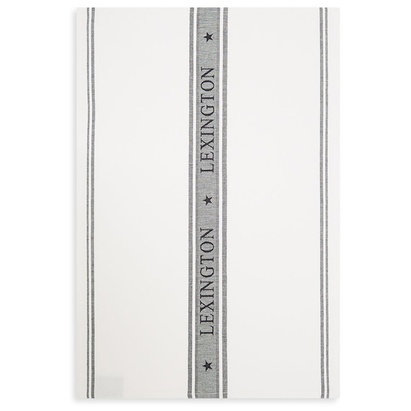 Icons Jacquard Star Theedoek, Zwart / Wit