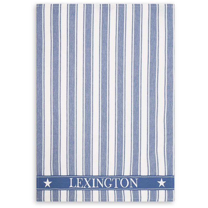 Icons Twill Waffle Striped Theedoek, Blauw
