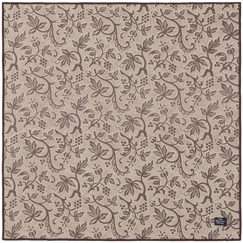 Printed Recycled Cotton Servet 50x50 cm, Bruin/Beige