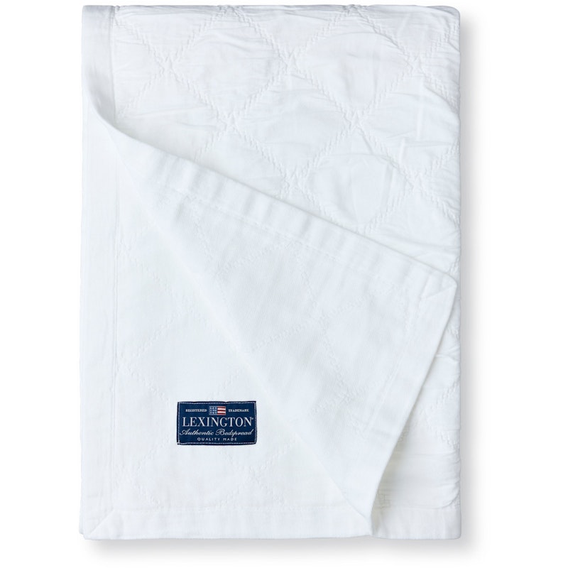 Signature Star Organic Cotton Quilted Sprei 160x240 cm, Wit