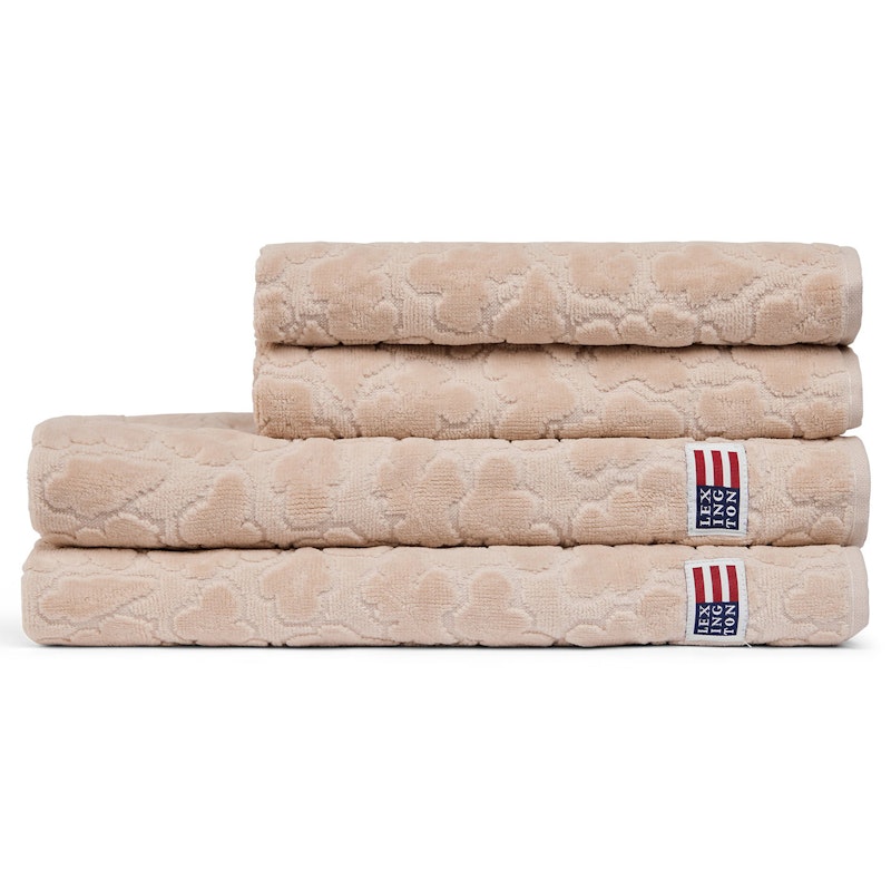 Velour Jacquard Leaves Handdoek 50x70 cm