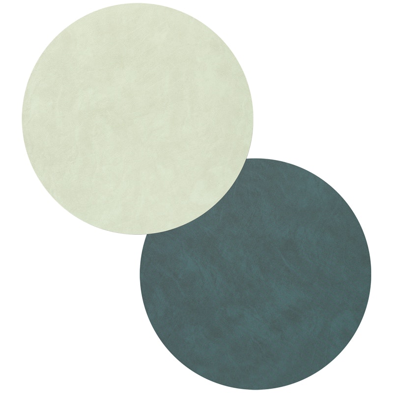 Circle XL Double Placemat Pak van 1, Dark Green/olive Green