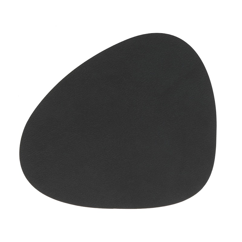 Curve Glazen Onderzetter Nupo 11x13 cm, Zwart