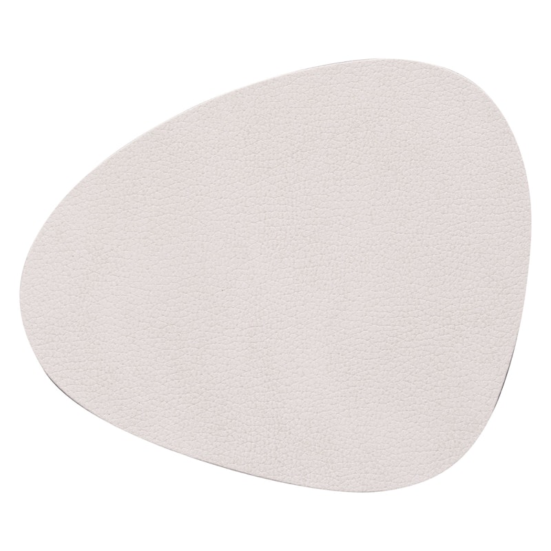 Curve Glazen Onderzetter Nupo 11x13 cm, Oyster White