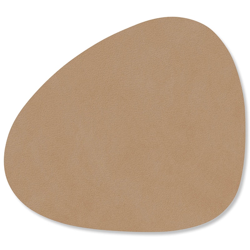 Curve Glazen Onderzetter Nupo 11x13 cm, Nougat