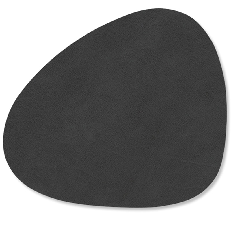 Curve Glazen Onderzetter Nupo 11x13 cm, Zwart