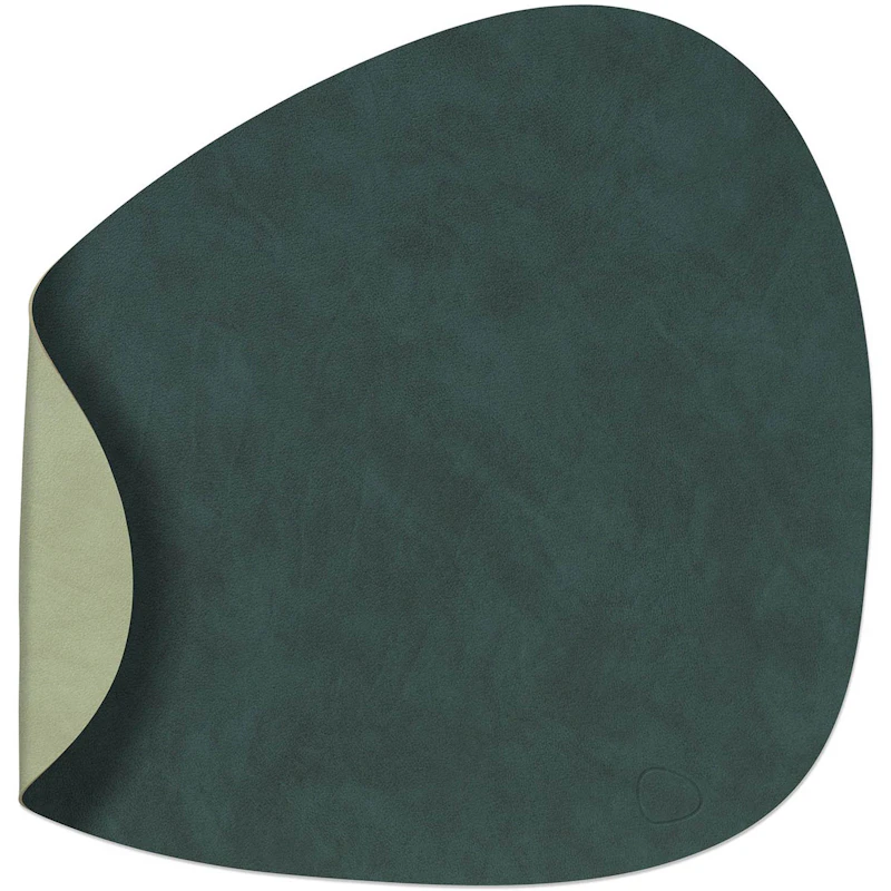 Curve L Omkeerbare Placemat 37x44 cm, Donkergroen/Olijfgroen