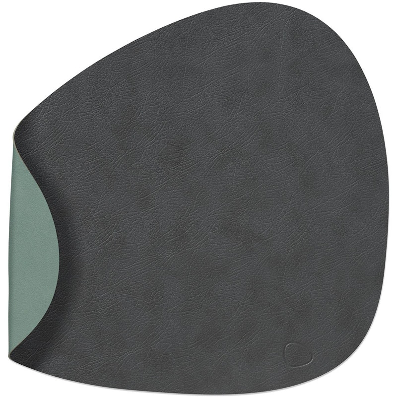 Curve L Omkeerbare Placemat 37x44 cm, Groen/Antraciet