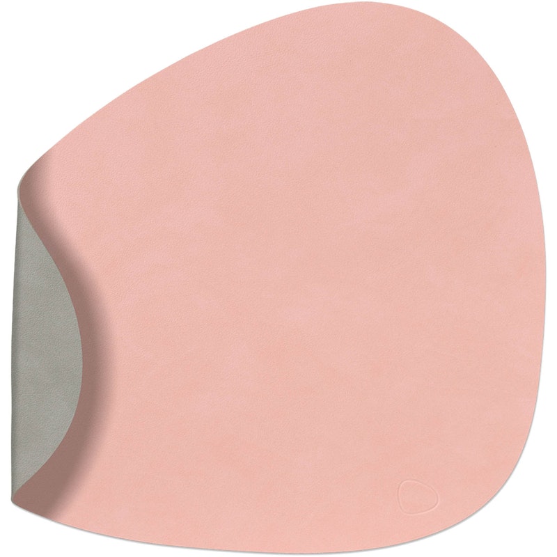 Curve L Omkeerbare Placemat 37x44 cm, Roze/Lichtgrijs