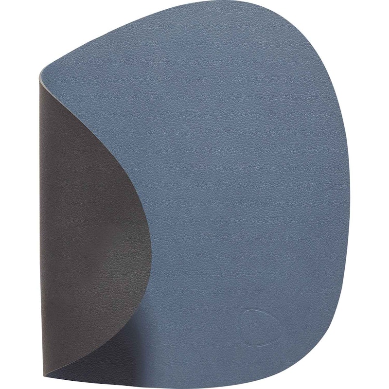 Curve L Omkeerbare Placemat 37x44 cm, Zwart/Donkerblauw