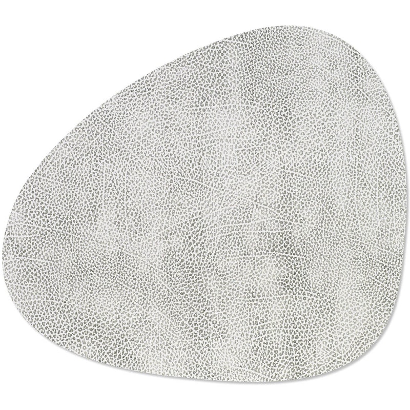 Curve L Placemat Table Mat, 37x44 cm, White/Gray
