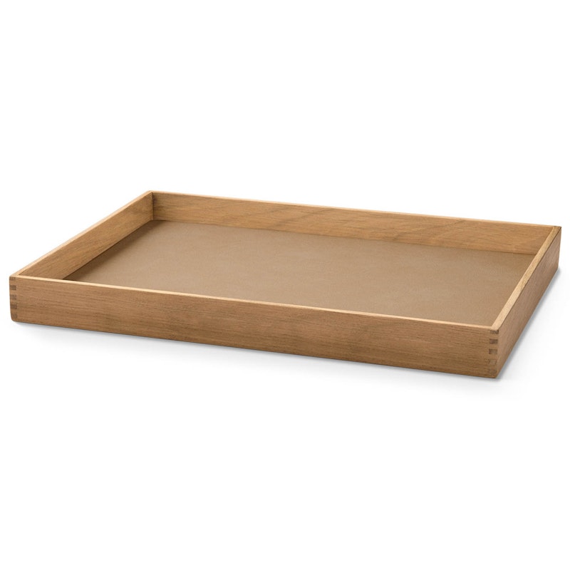 Even Teak Dienblad Medium, Nougat