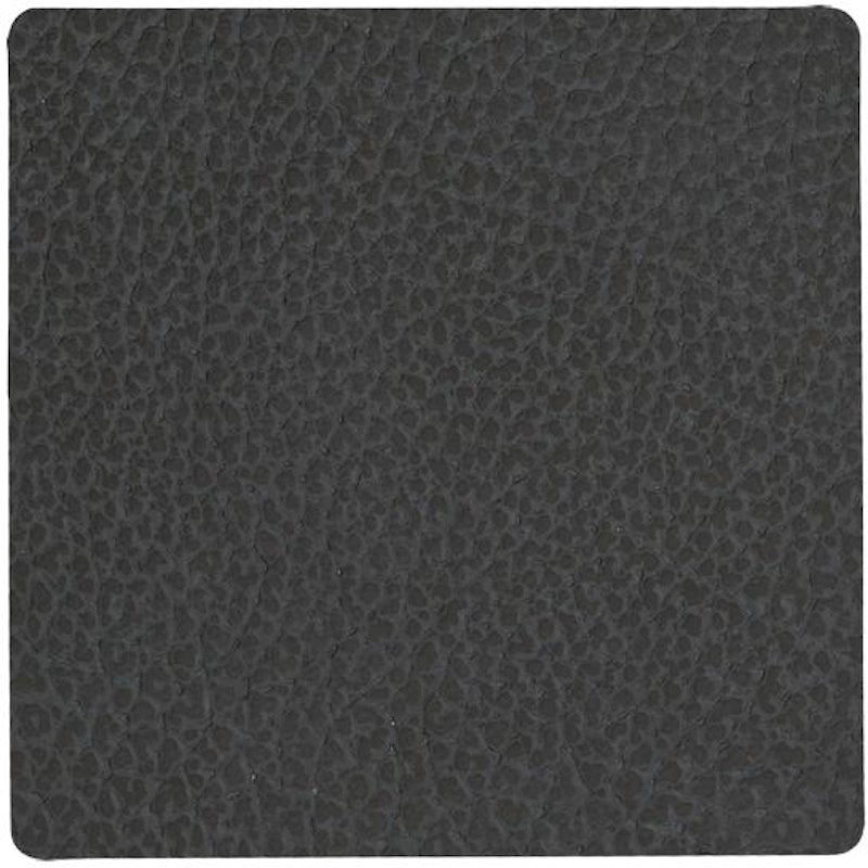 Square Glazen Onderzetter Hippo 10x10 cm, Black-Anthracite
