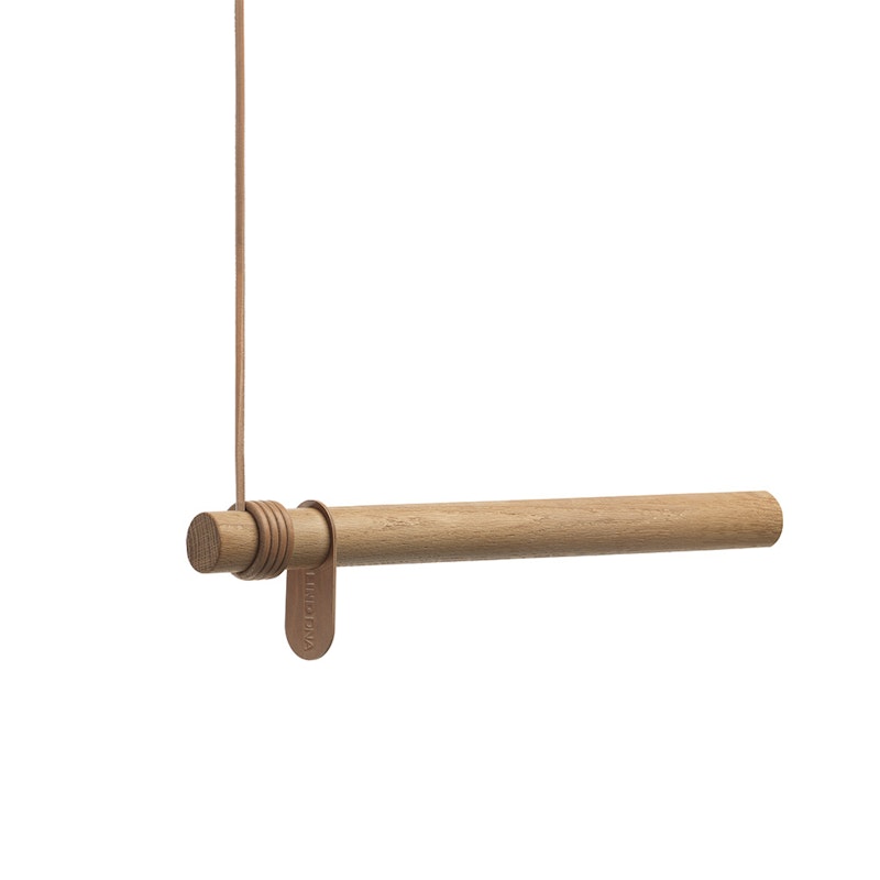 Swing Kledinghanger 50 cm, Eiken/Natuur Leer