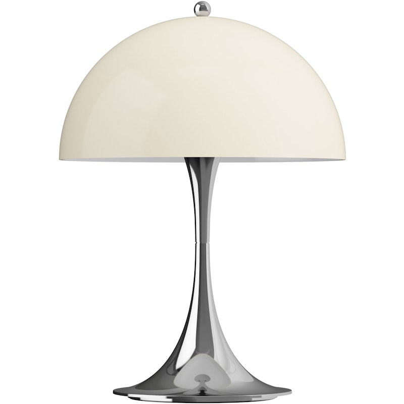 Panthella 250 Tafellamp Draagbaar, Chroom / Opal Beige