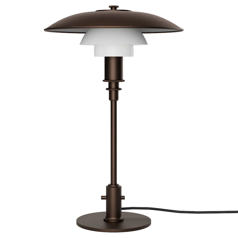 PH 3/2 Tafellamp, Aged Brass / Opaal Glas