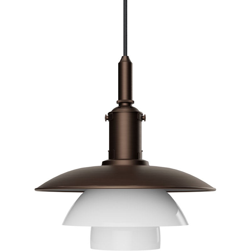 PH 3/3 Hanglamp, Aged Brass / Opaal Glas