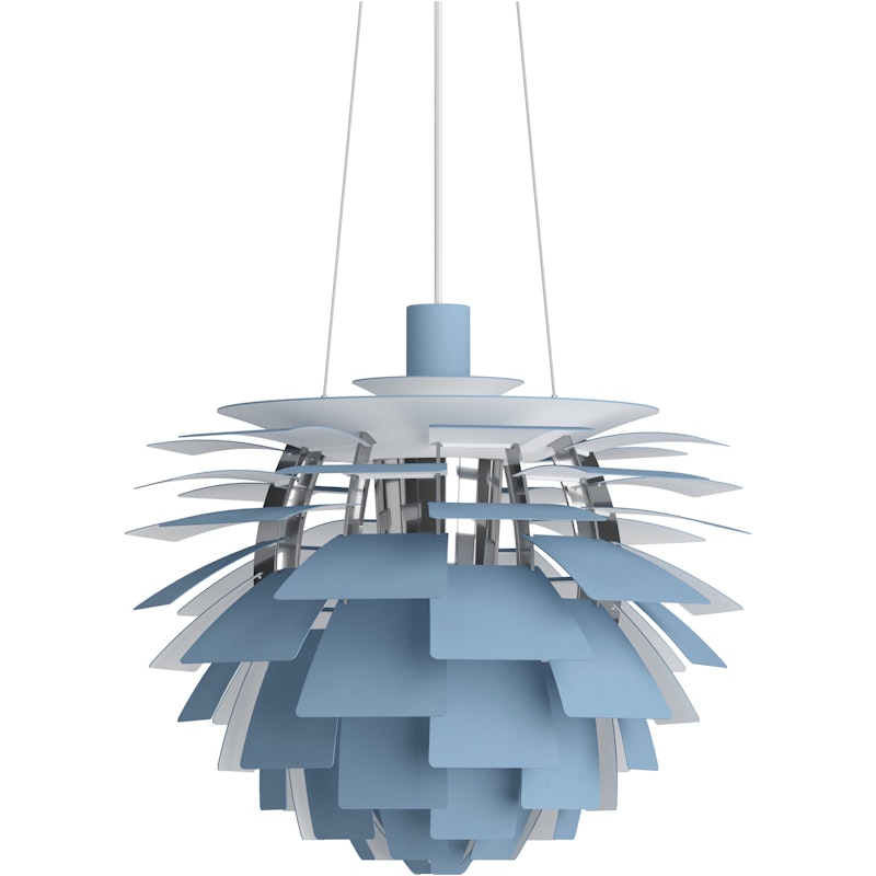 PH Artichoke Hanglamp 48 cm, Chroom / Dusty Blue