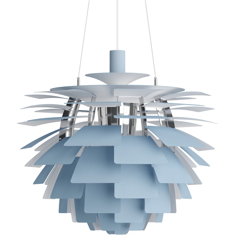 PH Artichoke Hanglamp 60 cm, Chroom / Dusty Blue
