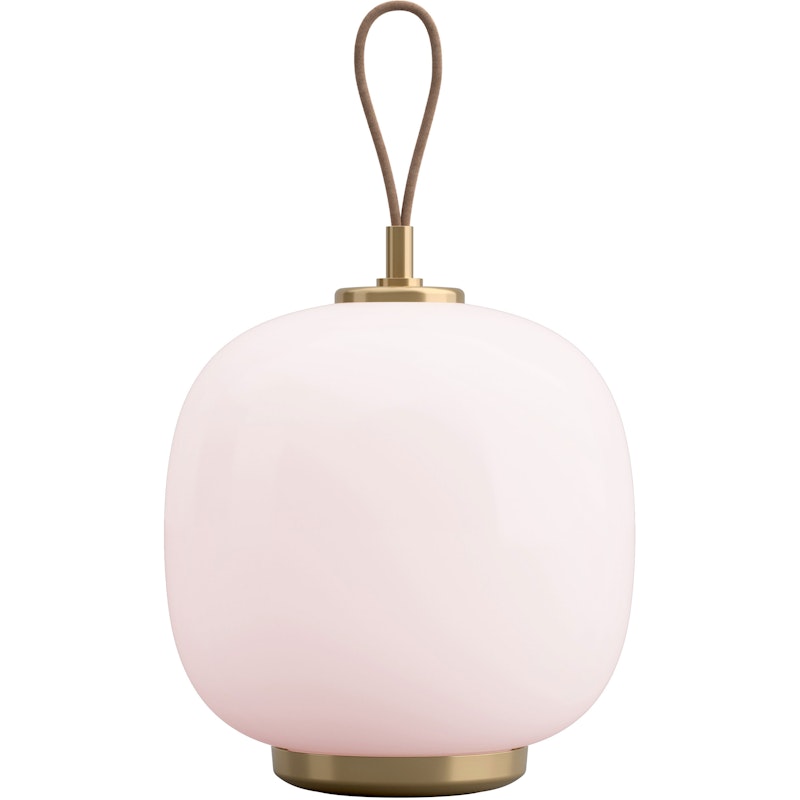 VL 45 Radiohus Tafellamp Draagbaar, Messing / Glossy Pale Rose