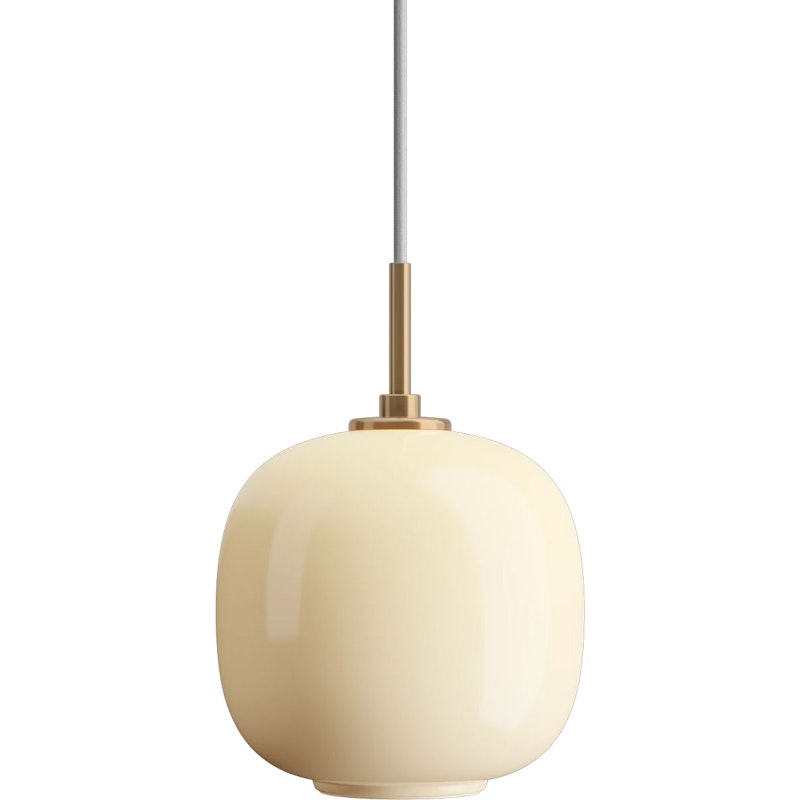 VL45 Radiohus Hanglamp 175 mm, Messing / Glossy Pale Yellow