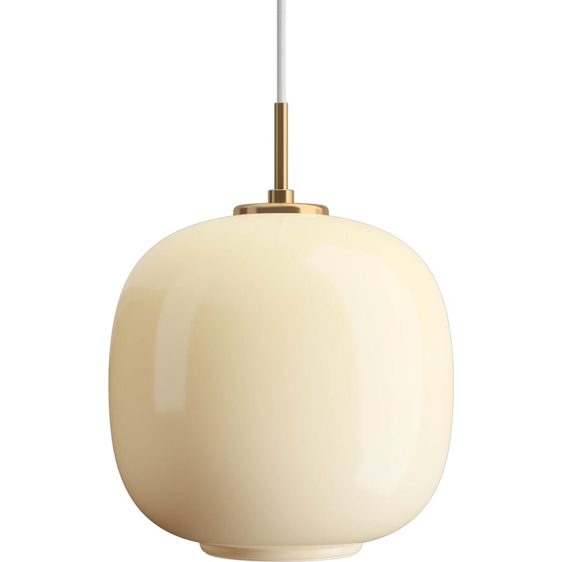 VL45 Radiohus Hanglamp 250 mm, Messing / Glossy Pale Yellow