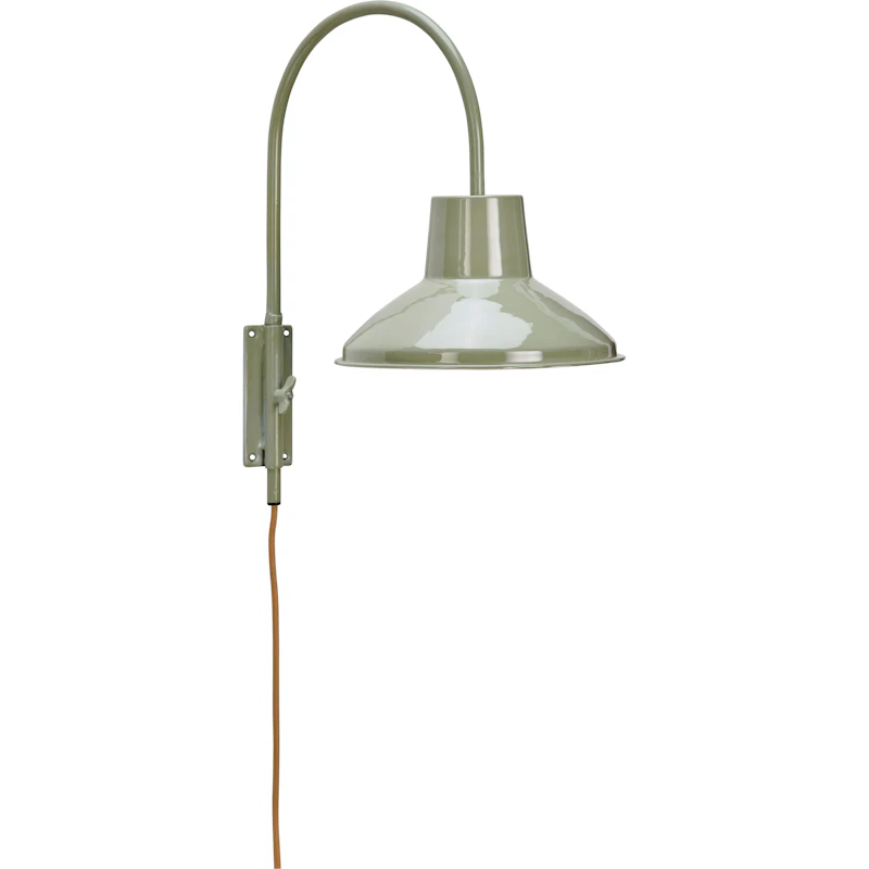 Enamel Wandlamp, Lichtgroen