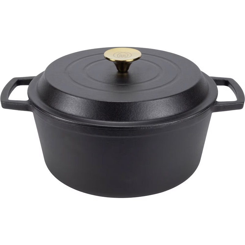 Gietijzeren Pot 5 L, Mat Zwart