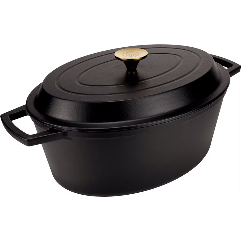 Gietijzeren Pot 34 cm, Mat Zwart