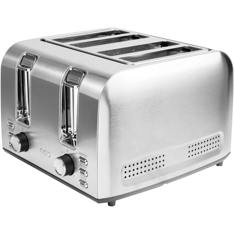 NOD Toaster 4 Plakken, Roestvrij Staal