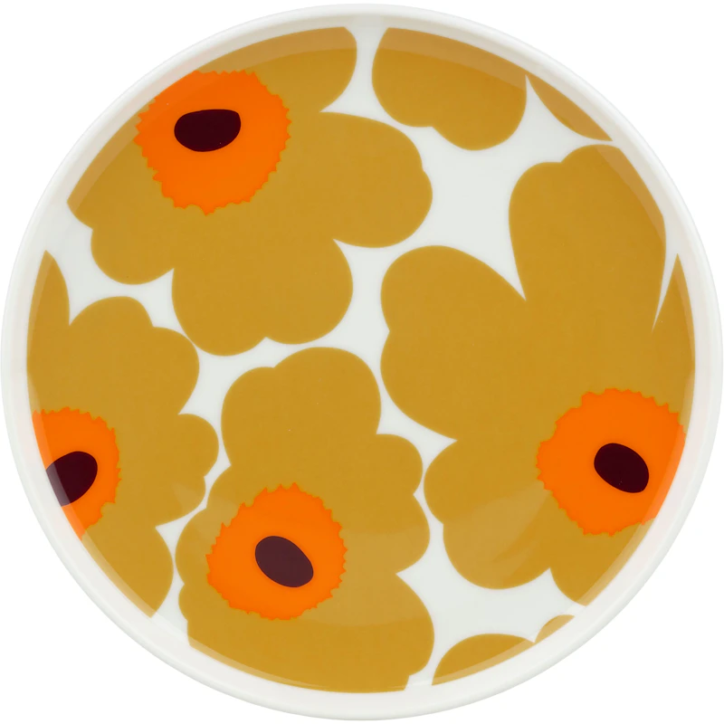 Oiva/Unikko Bord Ø20 cm, Wit / Caramel