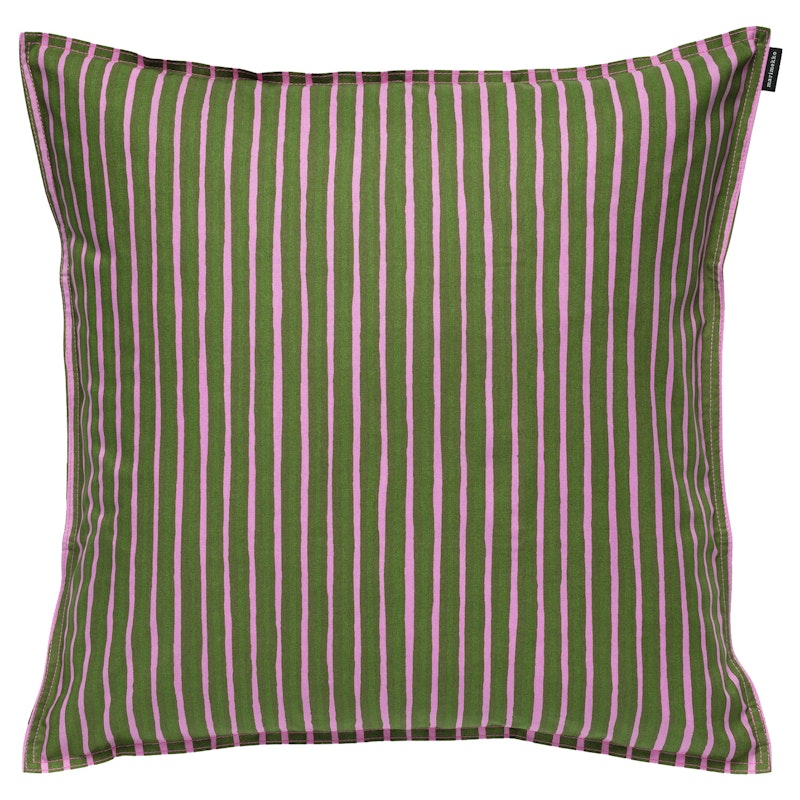 Piccolo Kussenhoes 50x50 cm, Olive Green/Fuchsia